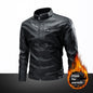 Manteau en cuir pour hommes, style motard décontracté, rétro, à coutures, pour le printemps et l'automne, transfrontalier