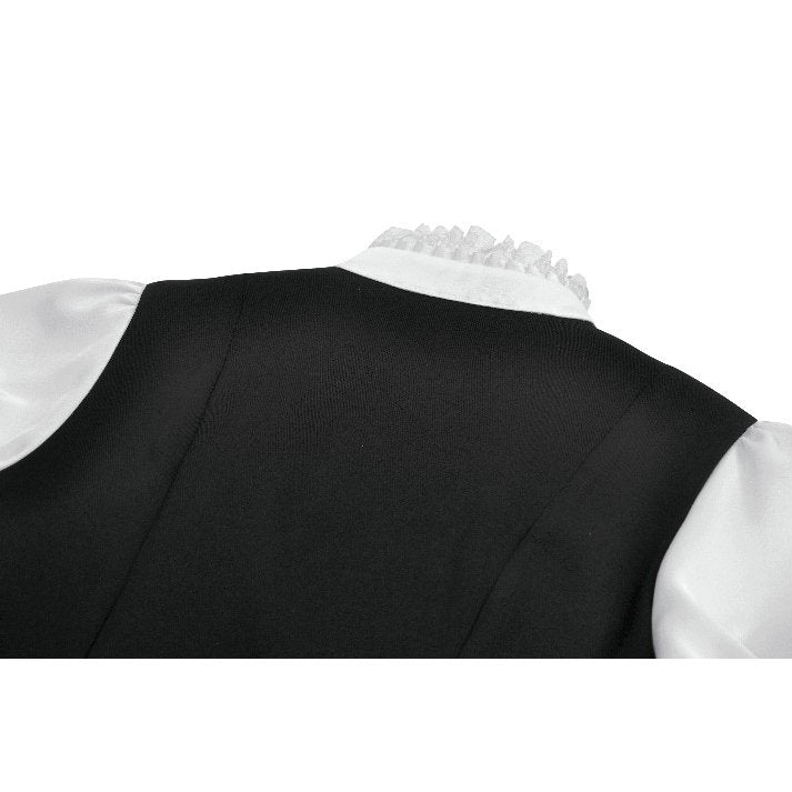 Chemisier noir et blanc en dentelle style cour Dark in Love