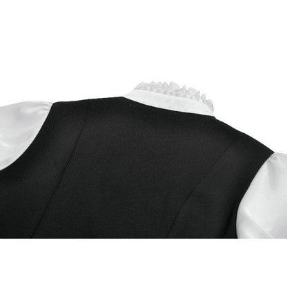 Chemisier noir et blanc en dentelle style cour Dark in Love