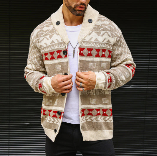 Manteau en tricot pull d'automne pour homme
