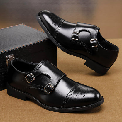Chaussures en cuir basses Style britannique Tendance Affaires Formel Hommes Décontracté
