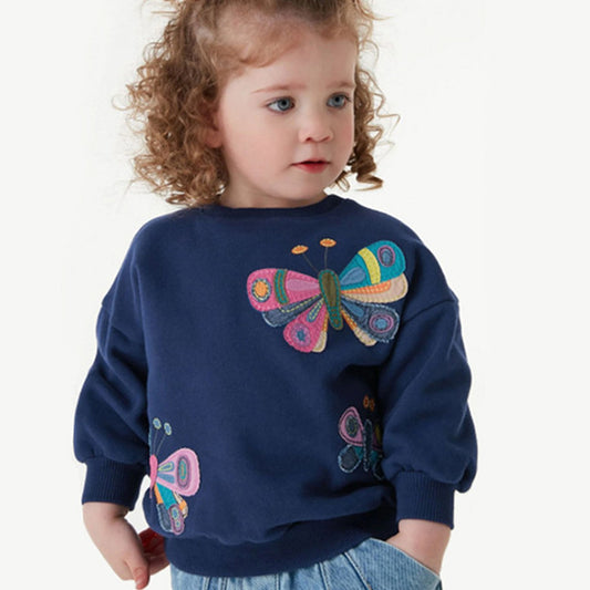 Girls Cartoon Sweater Casual Long-sleeved Top