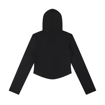 Women's Slim Cropped Full Zip Hoodie 260GSM