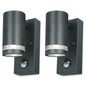 4lite Marinus GU10 Single Direction Outdoor Wall Light with PIR - Anthracite