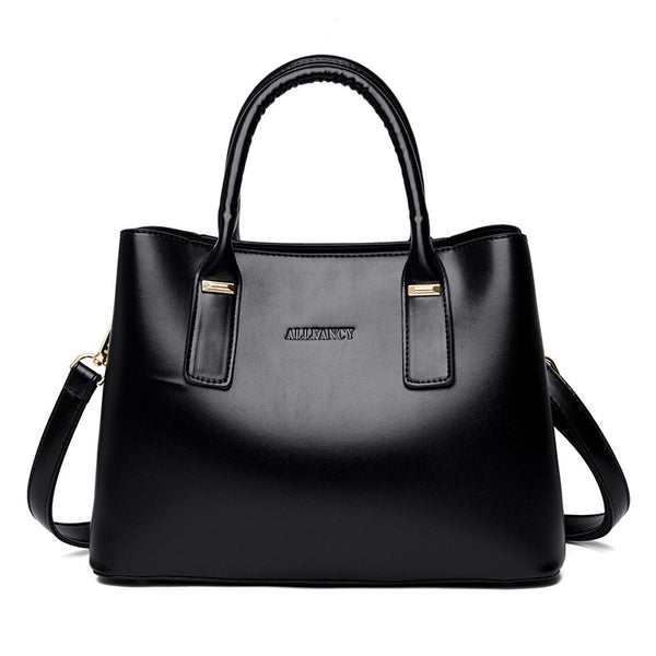 Soft Leather Large Capacity Handbag - Street Trend Tote