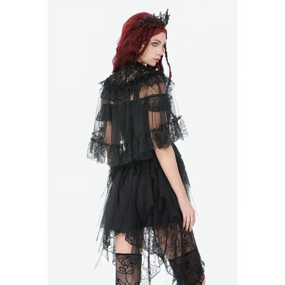 Dark in Love Morwenna Capelet Gothique Volants Dentelle