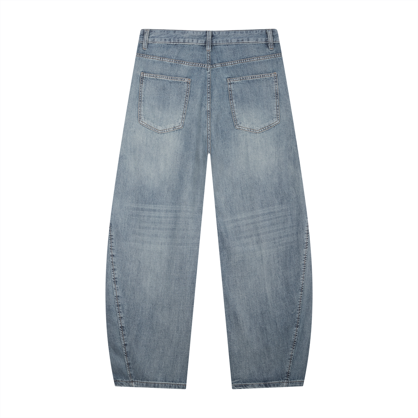 Men's Vintage Wash Barrel Leg Jeans 260GSM