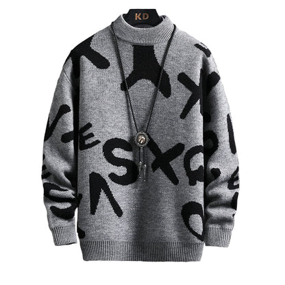 Men's Fashion Half Turtleneck Sweater