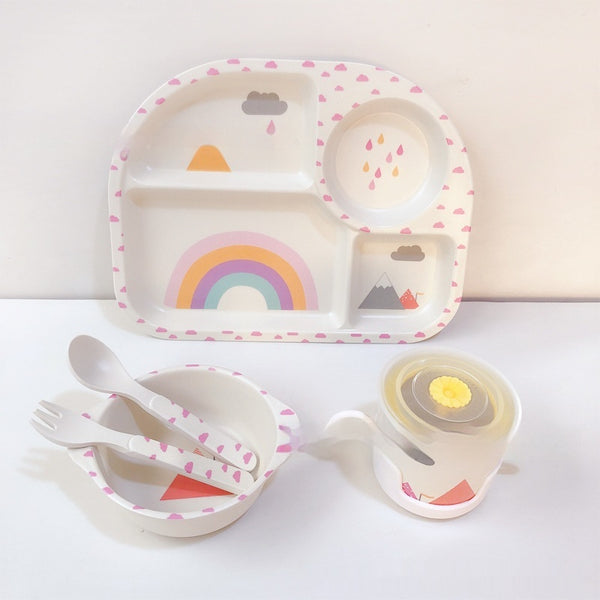 Bamboo Compartment Dinner Plate set