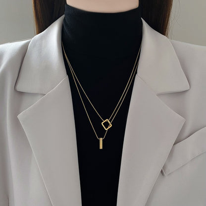 Geometric Chain Temperament Necklace