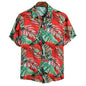 Printed Casual Men's Short-sleeved Shirt Lapel