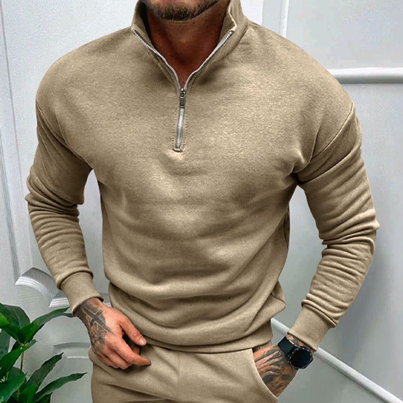 Men's Fleece-lined Long Sleeve sweatshirt