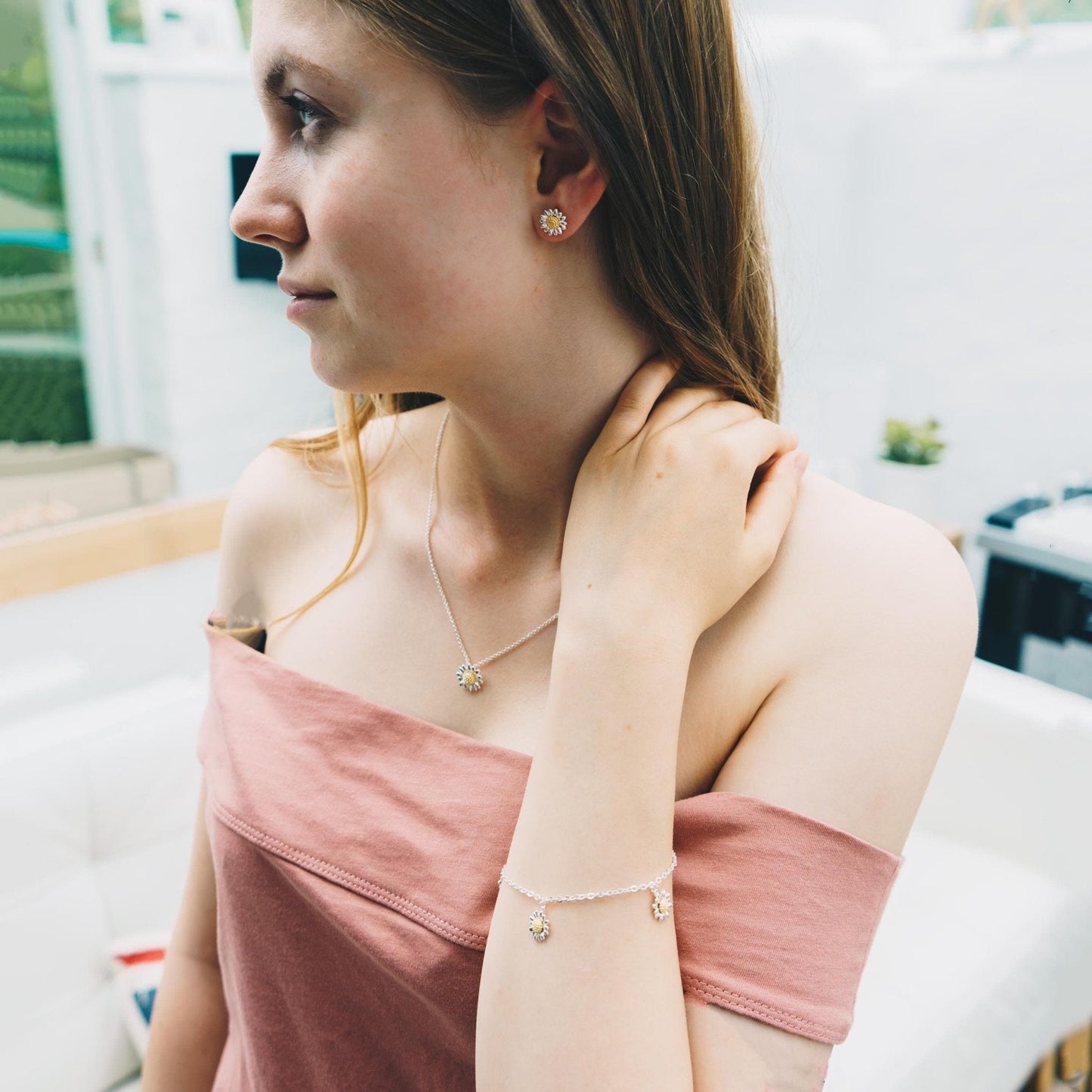 3pc Daisy Bracelet Set