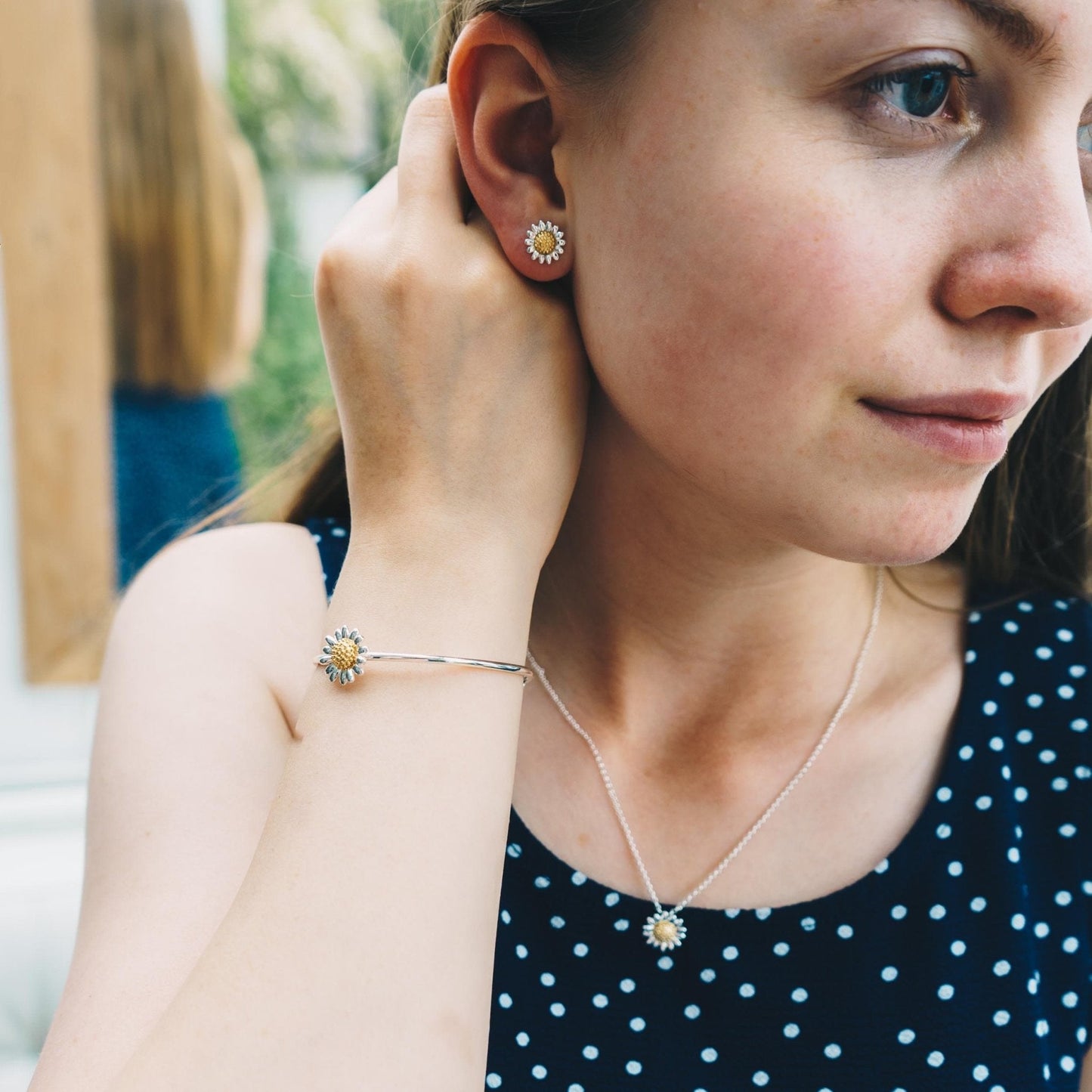 3pc Daisy Cuff Bangle Set