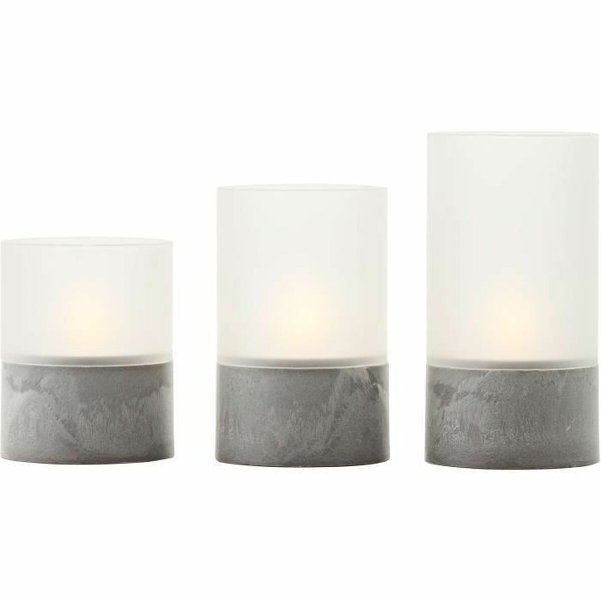 LED Candle Brilliant Grey Plastic