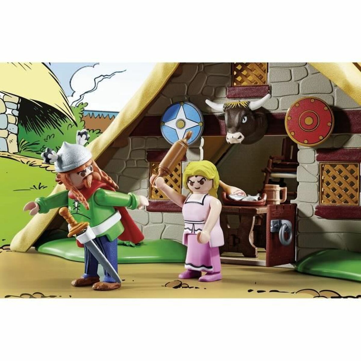 Playset   Playmobil Astérix: The hut of Abraracourcix 70932         110 Pieces