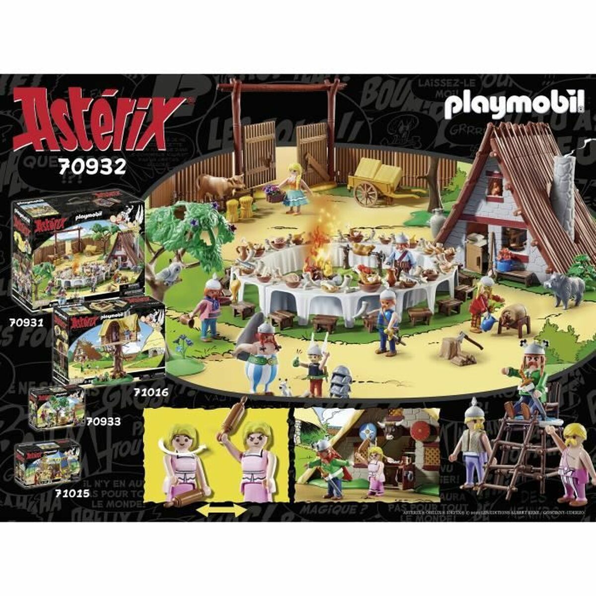 Playset   Playmobil Astérix: The hut of Abraracourcix 70932         110 Pieces
