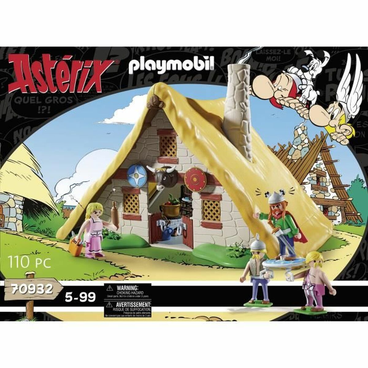 Playset   Playmobil Astérix: The hut of Abraracourcix 70932         110 Pieces