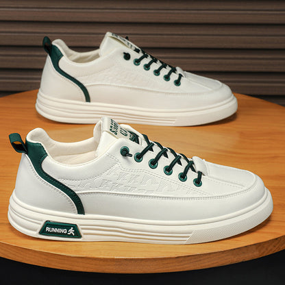 white leather shoes