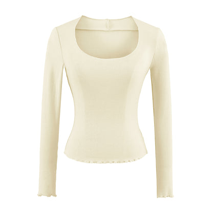 Women's U-Neck Long Sleeve T-Shirt