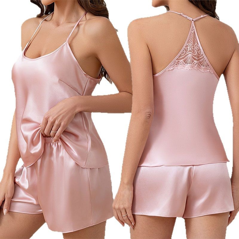 Women's Silk Lace Loungewear Set