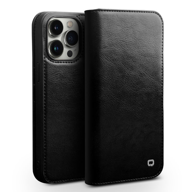 Leather flip protective phone case