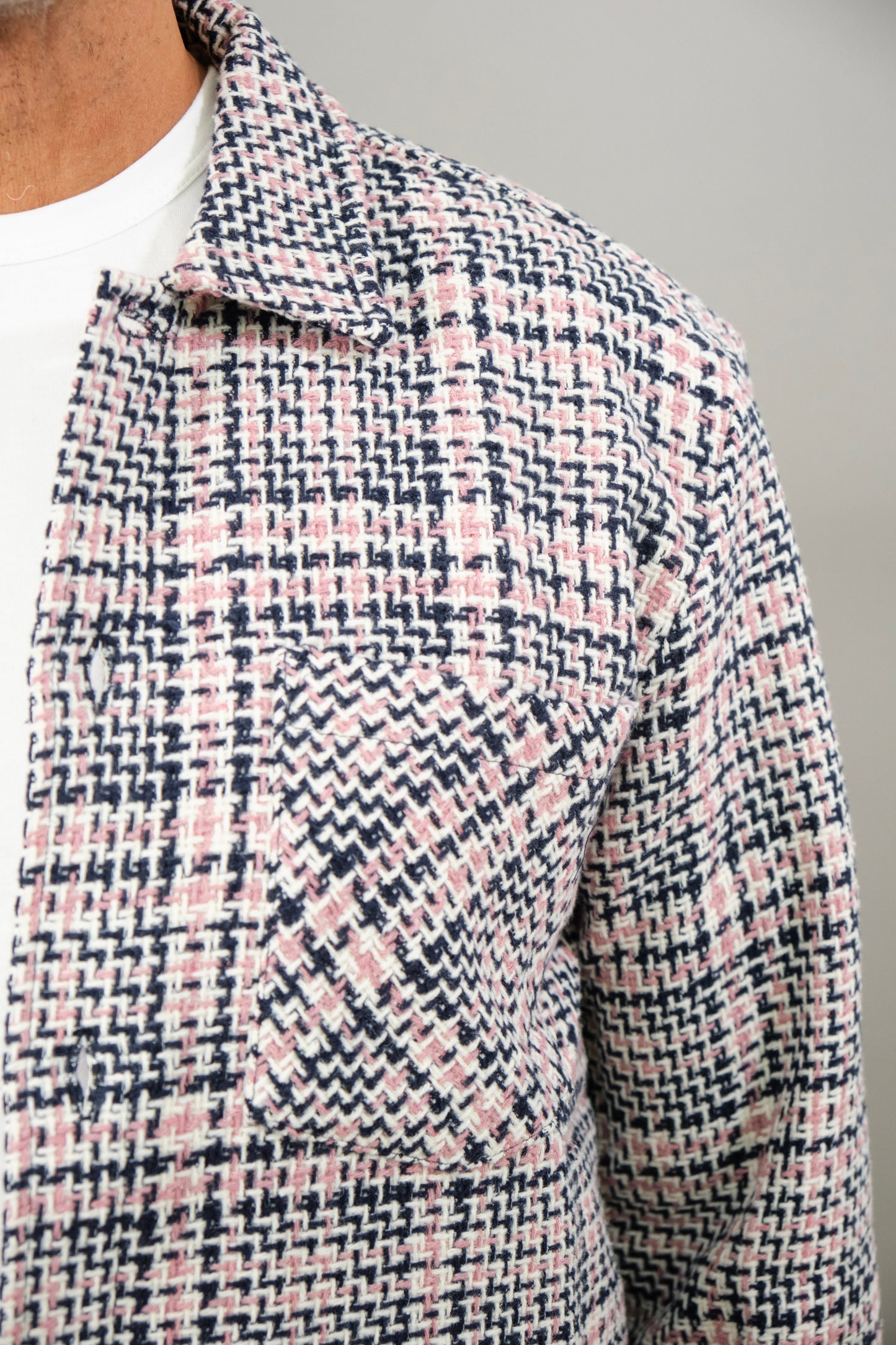 Bart Overshirt - Navy Pink