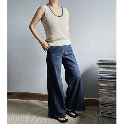 Style Hollow-out U-neck Knit Vest for Women