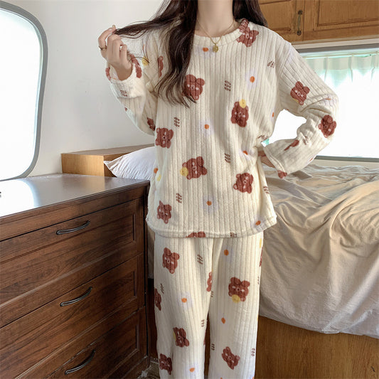 Autumn Winter Warm Pyjamas Sets