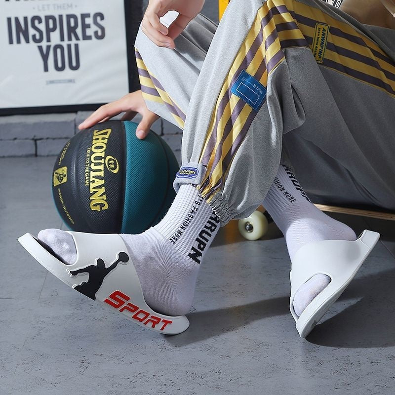 Men's Thick-soled Basketball Fashion Slippers