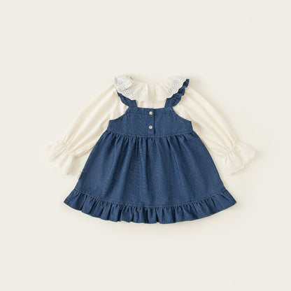 Children's Denim Skirt Suit