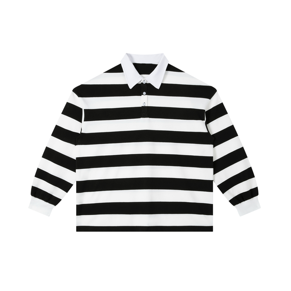 Color Block Stripe Polo Shirt