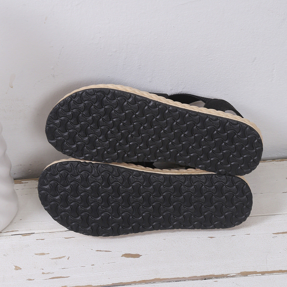 Chaussures Romaines Plates Étudiants Fond Souple Grande Taille Croisées