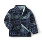 Baby Polar Fleece Jacket Navy Blue Striped