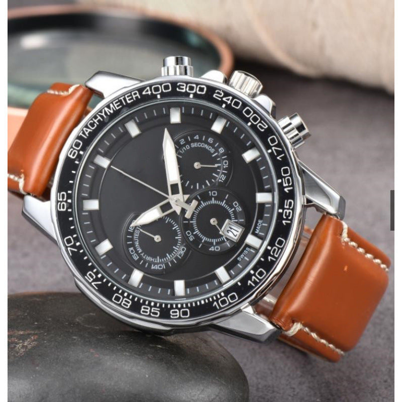 Men's Six-pin Full-function Quartz Watch