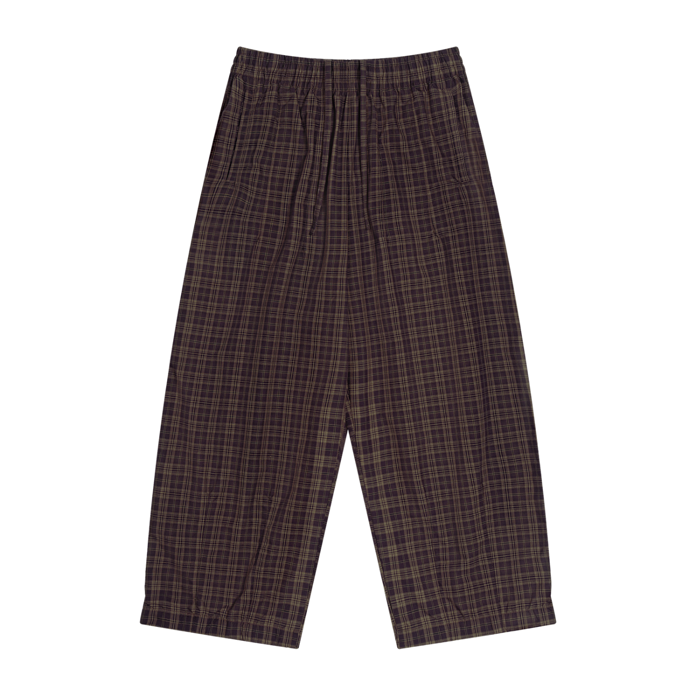 Unisex Plaid Wide Leg Pants 130GSM