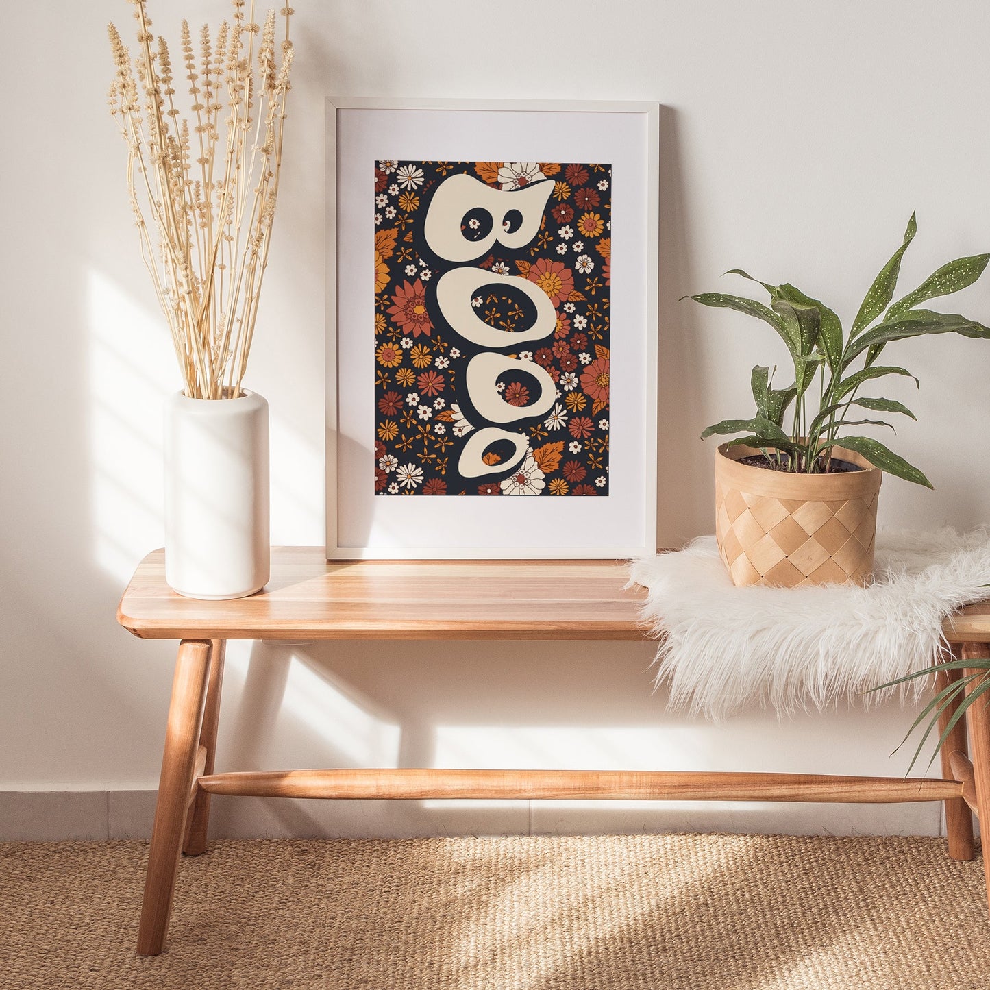 BOO RETRO DARK FLORAL PRINT