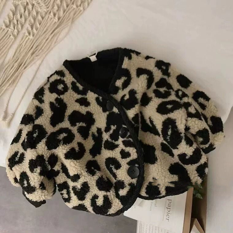 Fleece-lined Leopard-print Sweater