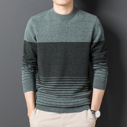 Mens Pure Wool Warmth Thick Sweater