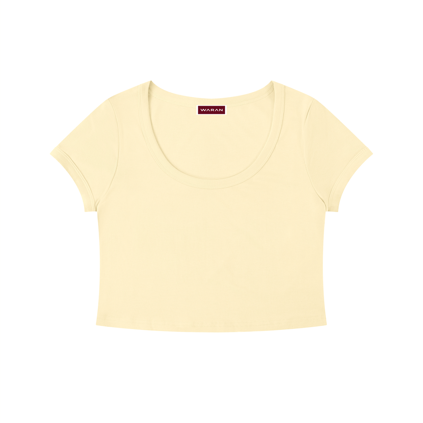 Women's Solid Color Slim Crop T-Shirt