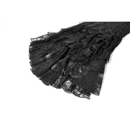 Dark in Love Romantic Gothic Lace Layered High-Low Dress