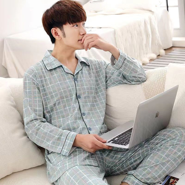 Ensemble de pyjama ample printemps et automne pour hommes
