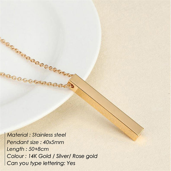 Geometric Pendant Stainless Steel Necklace - Stuffs & Savers