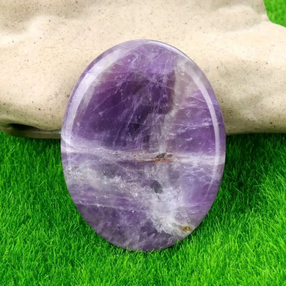 Thumb Worry Stones - Quartz Healing Crystal