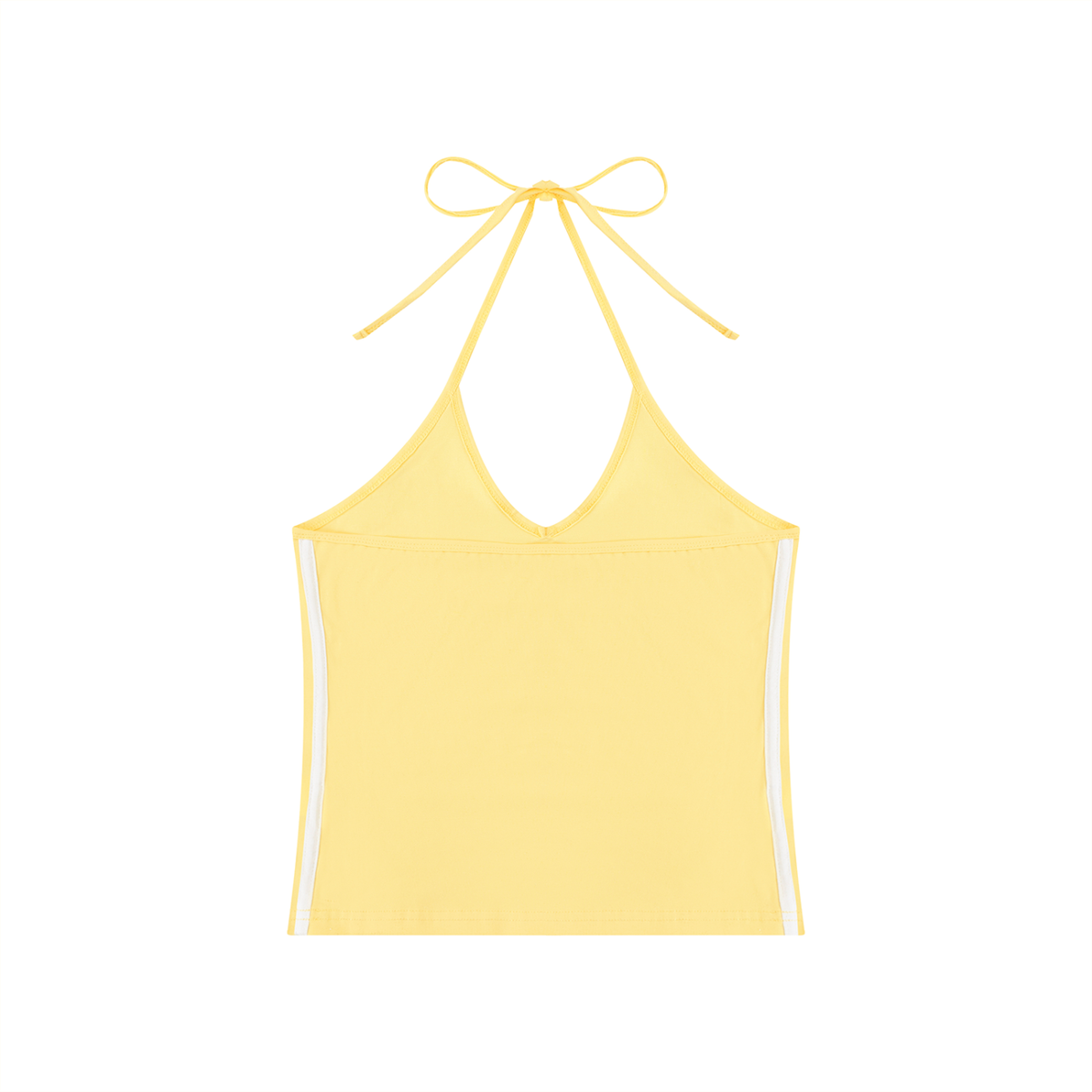 Women's Color Block Halter Crop Tank Top 210GSM