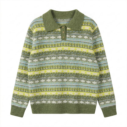 Striped long sleeved sweater
