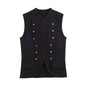 Sleeveless round neck rope knot knit vest top for women