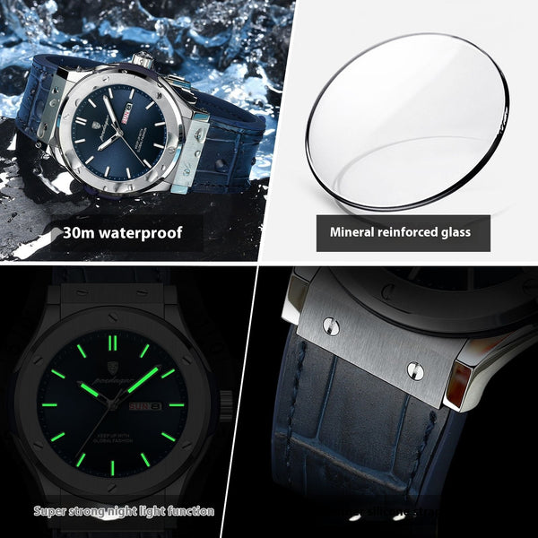 Poedagar Waterproof Luminous Quartz Watch