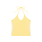 Women's Color Block Halter Crop Tank Top 210GSM