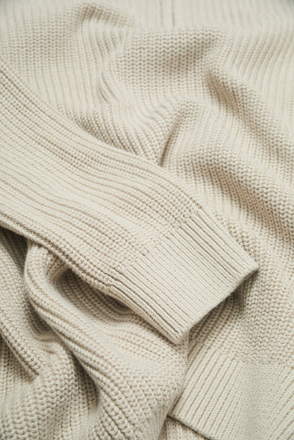 J Hailey Quarter Zip Knit -  Putty